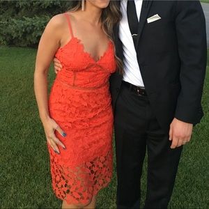 Nordstrom Coral Lace Dress